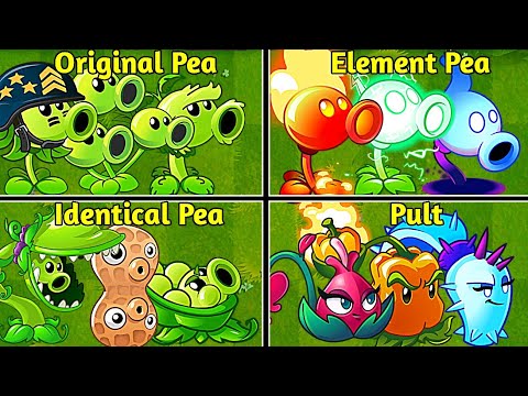 40 Plants Pheashooter_Pult Battles - Who Will Win? - PvZ2 Plants vs Plants Challenge