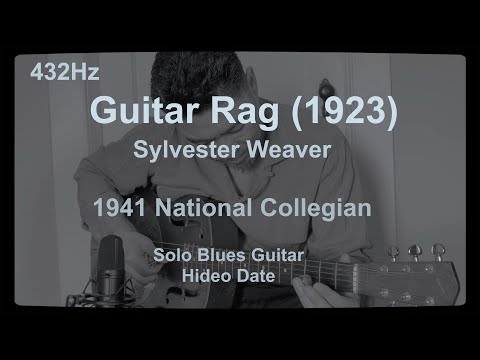 Guitar Rag (1923) Sylvester Weaver 1941 National Collegian (A=432) Solo Blues Guitar Hideo Date