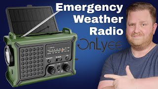 OnLyee Solar & Crank Power Emergency Weather Radio: Survive the Storm!