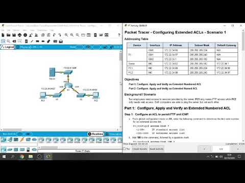 Packet Tracer 4.2.2.10 - Configure Extended ACLs - Scenario 1 (CCNA 4)