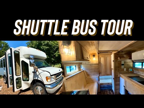 Shuttle Bus Conversion TOUR - a bad bus build turned into a beautiful home on wheels