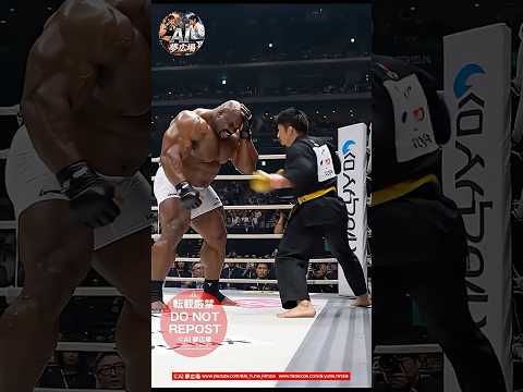 【戦意喪失！連打で巨漢を制裁】空手 vs 総合格闘技 #Karate #MMA #異種格闘技戦