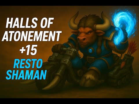 Halls of Atonement Mythic +15 | Farseer Resto Shaman Commentary | WoW TWW Season 3
