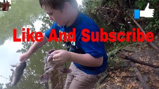 Catfishing with danny kings punch bait on a circle hook - fish pulled my rod into the water