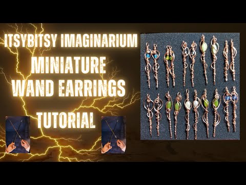 Wire Wrapped Miniature Wand Earrings - Full Tutorial
