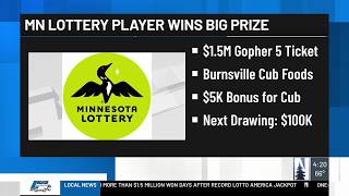 Minnesota Gopher 5 ticket worth more than $1.5 million won days after record Lotto America Jackpo...