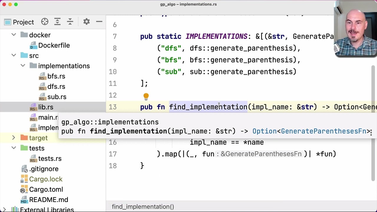 Learning Rust via implementing algorithms