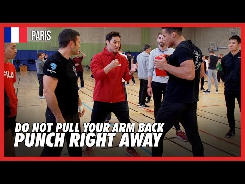 Do not pull your arm back. Punch right away. - DK Yoo