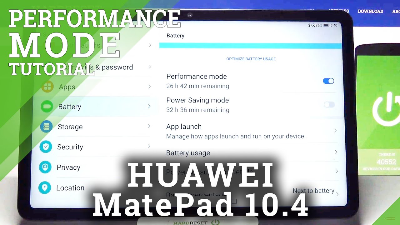 How to Turn On Performance Mode in HUAWEI MatePad 10.4 – High Efficiency