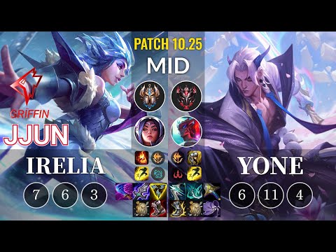 GRF jjun Irelia vs Yone Mid - KR Patch 10.25