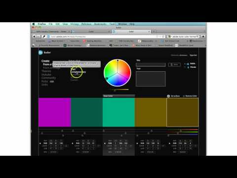 Using Adobe Kuler Website to Create Color Harmonies