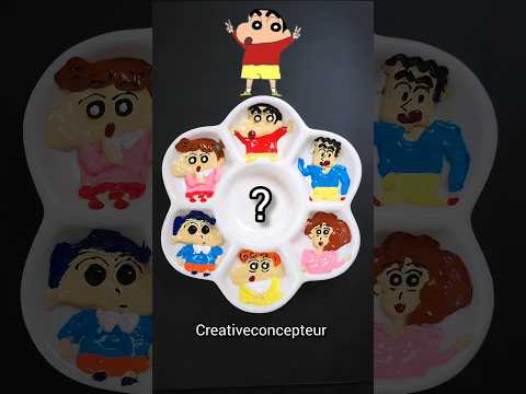Crayon Shin-chan color mixing #shinchan #shorts