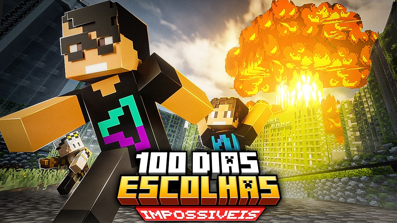 Sobrevivi 100 dias com o MOD DAS ESCOLHAS IMPOSSIVEIS no Minecraft - O FILME