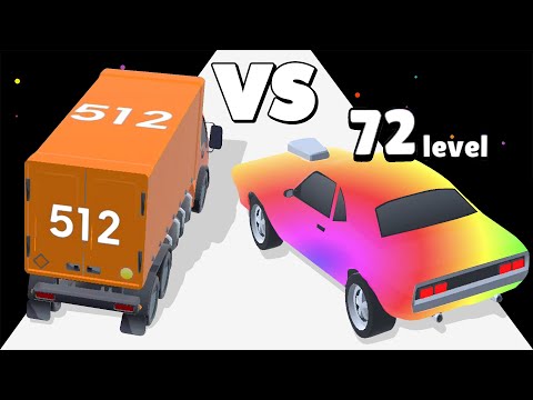 2048 RACE /vs LEVEL UP CARS ∞ ASMR Gameplay Android iOS • Satisfying Mobile Games Racing Challenge