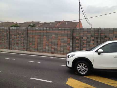 Masonry Noise Road Barrier at Seri Kembangan
