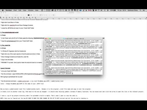 Manually Symbolicating Partially Symbolicated Crash Report In Xcode 7.2