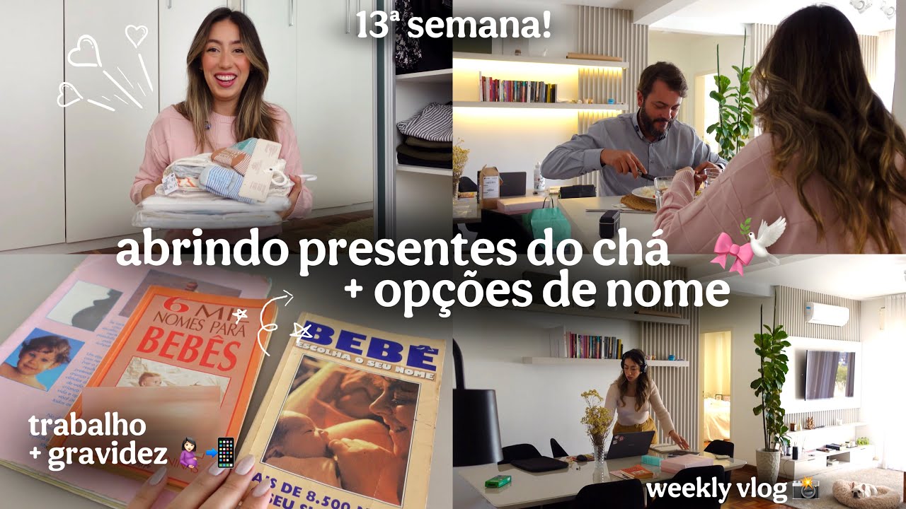 Weekly Vlog | Baby shower gifts, baby name options and real pregnant routine 🎀🕊️Cacá Anjos