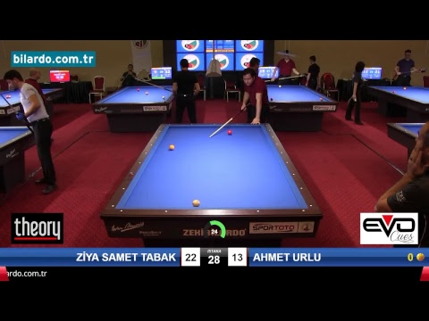 ZİYA SAMET TABAK & AHMET URLU Bilardo Maçı - 2018 GENÇLER 1.ETAP-2. Tur