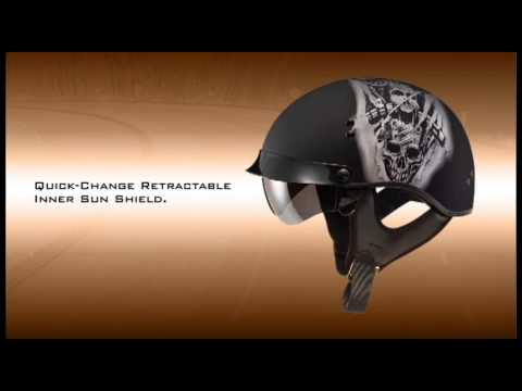 Details about   GMAX GM65 HALF HELMET FLAT BLACK WITH SILVER FLAME EXTRA SMALL 