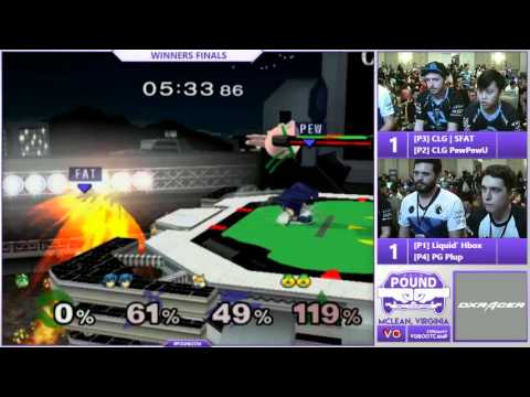 Pound 2016 Doubles - CLG Pewfat Vs PG Plup & Liquid' Hungrybox - SSBM WF - Smash Melee