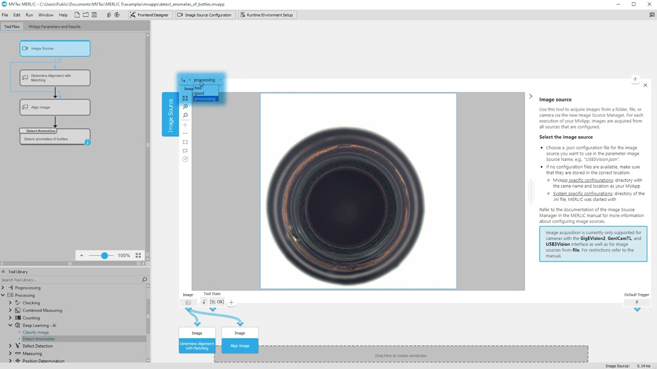 Deep Learning Anomaly Detection with MVTec MERLIC