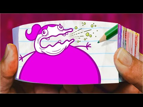 【Flip Book】 Pencilmate Gets Burped On！ -in- LOVE BURPS - Pencilmation Cartoons-Part 2
