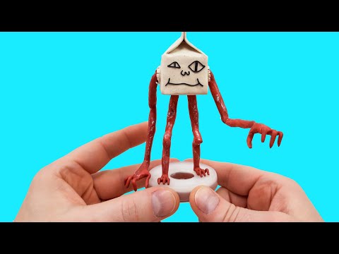 Milkwalker Ambassador Making Clay Figure of Trevor Henderson Creation