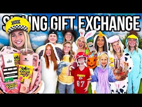 👻 BOO BASKET👻 SiBLiNG GIFT EXCHANGE WiTH 10 KiDS! 🎃