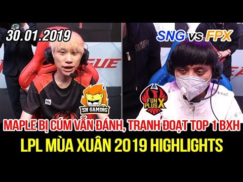 [LPL 2019] SNG vs FPX Game 3 Highlights | Siêu sao Maple bị cúm vẫn đánh, đại chiến quyết định Top 1