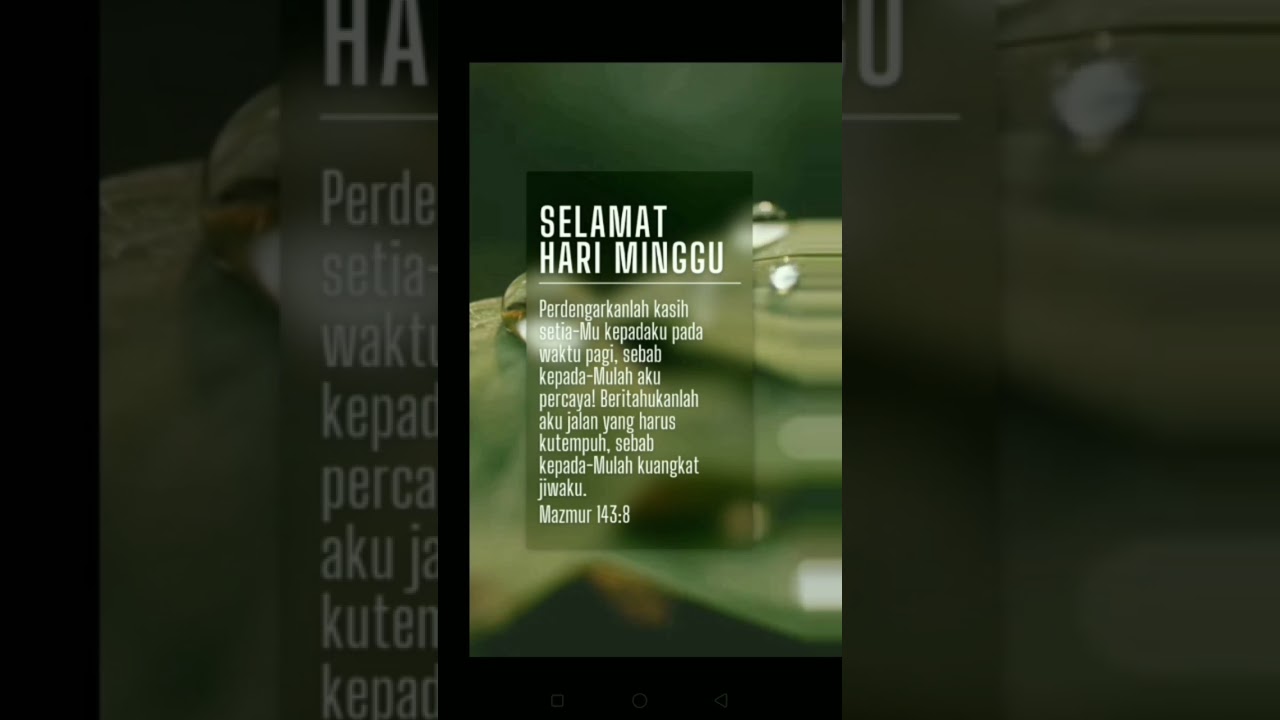 Ayat Alkitab Selamat Hari Minggu