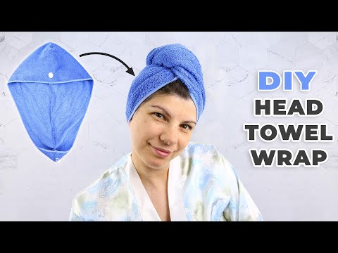 DIY Towel Wrap for Hair // How to make Turban Towel...