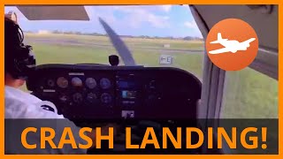 PILOT CRASHES and INSTRUCTOR REACTS Airplane crash