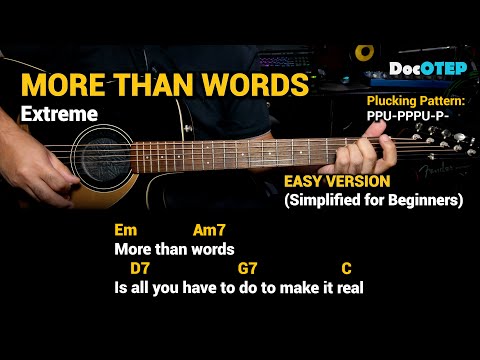 More Than Words - Extreme (Guitar Chords Tutorial with Lyrics)