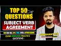 Top 50 Questions Subject Verb Agreement SSC CGL 2025 Prashant Solanki Sir Englishpractice
