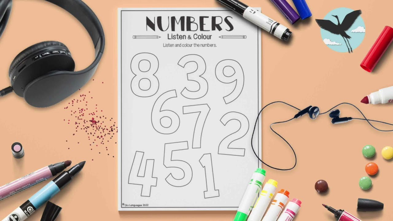Numbers Listen & Colour