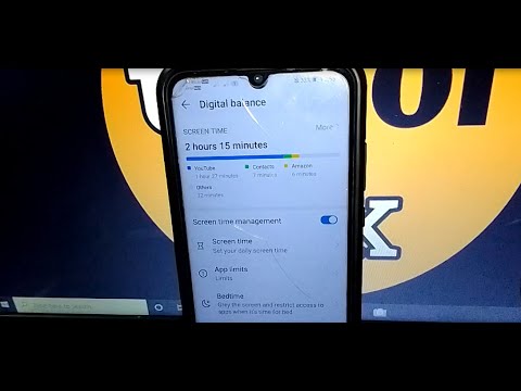how to turn on screen time management in huawei honor 20i mobile