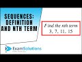 Sequences Definition And Nth Term ExamSolutions Maths Revision