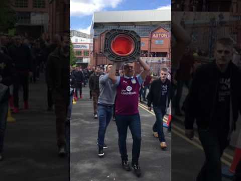 Aston Villa v Birmingham city 2017 Chris carrying a cone !