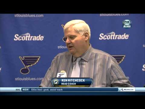 Ken Hitchcock post game press conference Anaheim Ducks vs St. Louis Blues 1/18/14 NHL Hockey.