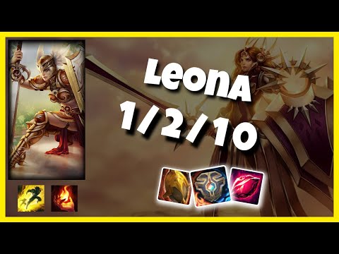 KOREAN Challenger Leona SUPPORT (1/2/10) vs PANTHEON Gameplay Replay - Patch 10.19