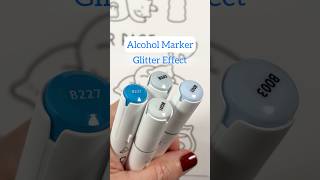 How to make the Glitter Effect with Alcohol Markers for Cozy Coloring #coloring #alcoholmarkers