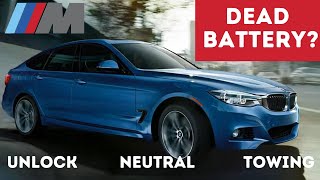 Dead Battery on BMW | How to put BMW in NEUTRAL | How to tow BMW