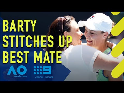 Ash Barty stitches up Casey Dellacqua live on TV - Australian Open | Wide World of Sports