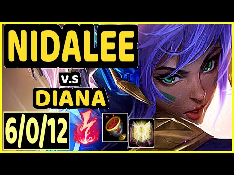 LAMABEAR (NIDALEE) vs DIANA - 6/0/12 KDA JUNGLE CHALLENGER GAMEPLAY - EUW