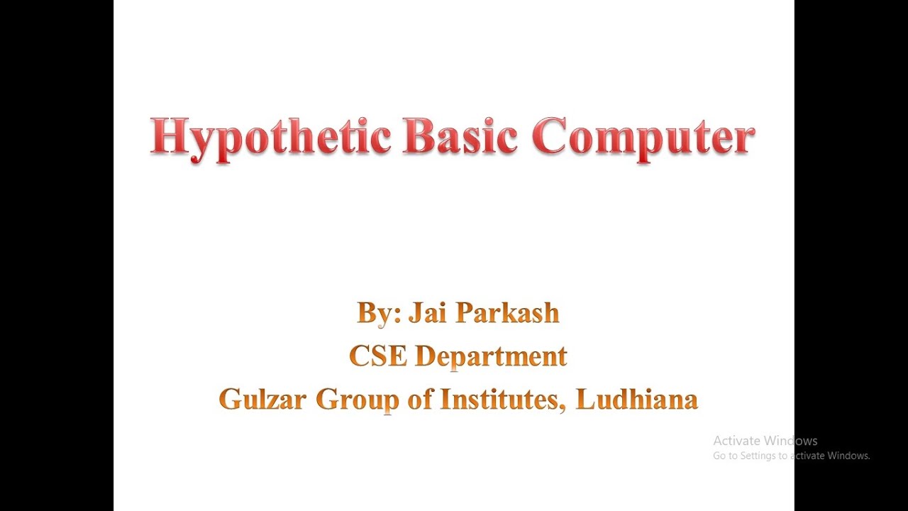 Hypothetic Basic Computer