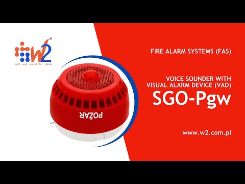 W2 - SGO-Pgw sounder with visual alarm device for fire alarm systems (FAS) - zdjęcie