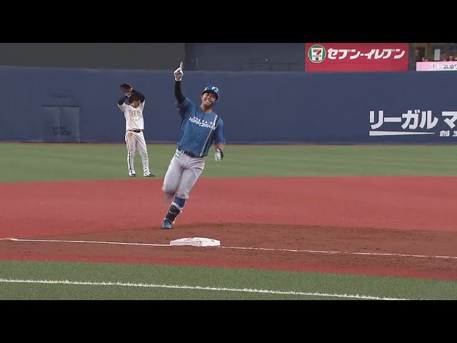 【4回表】今季第1号!! ファイターズ・今川優馬が先制2ランホームラン!! 2022年4月3日 オリックス・バファローズ 対 北海道日本ハムファイターズ