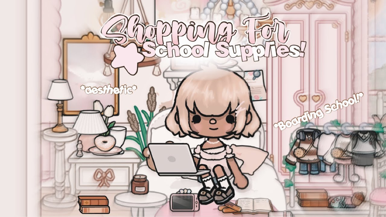 *AESTHETIC* Back To School Shopping for Boarding School !🎀 *with voice* Toca Boca World Roleplay 🌍 ɞ