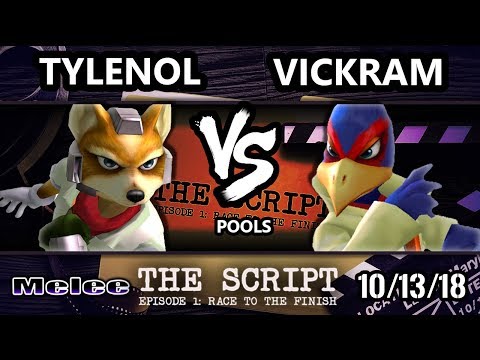 The Script -  Tylenol (Fox) Vs.  Vickram (Falco) - Smash Melee Round Robin Pools