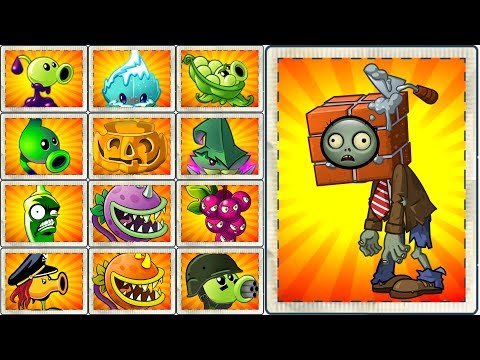Every Plant Power-Up! vs Brickhead ZOMBIE in NEW Plants vs Zombies 2 Gameplay in Primal PVZ